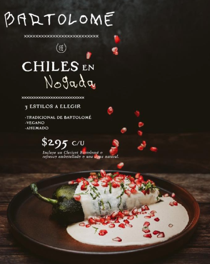 Chiles en Nogada 2025 Bartolomé