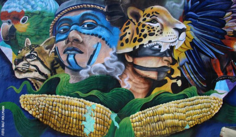 Mural dioses mayas